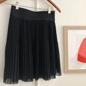 Mango Black Pleated Skirt
